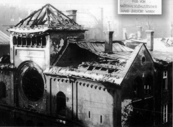 Synagoga w Monachium zniszczona w czasie nocy kryształowej (fot. CC-BY-SA 3.0)